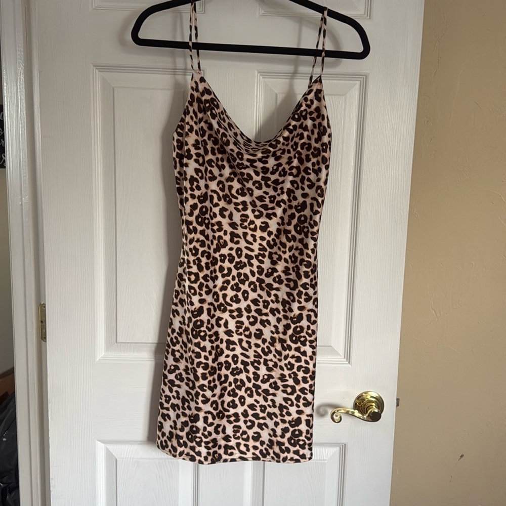 Leopard Print Slip Dress